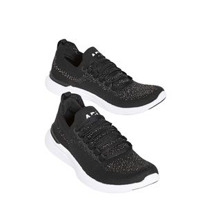 APL TechLoom Breeze Sneakers in Black/Gold/Silver Women’s Size 7.5